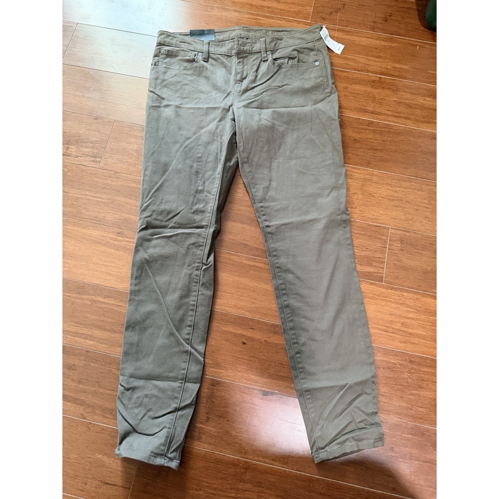 NWT Women Gap Modern Light Tan Pants Size 12/31 R NEW Super Skinny